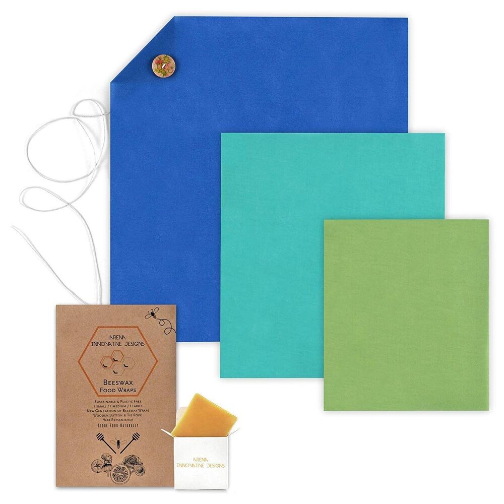 Beeswax Wrap Organic Premium Set of 6 Plastic Free